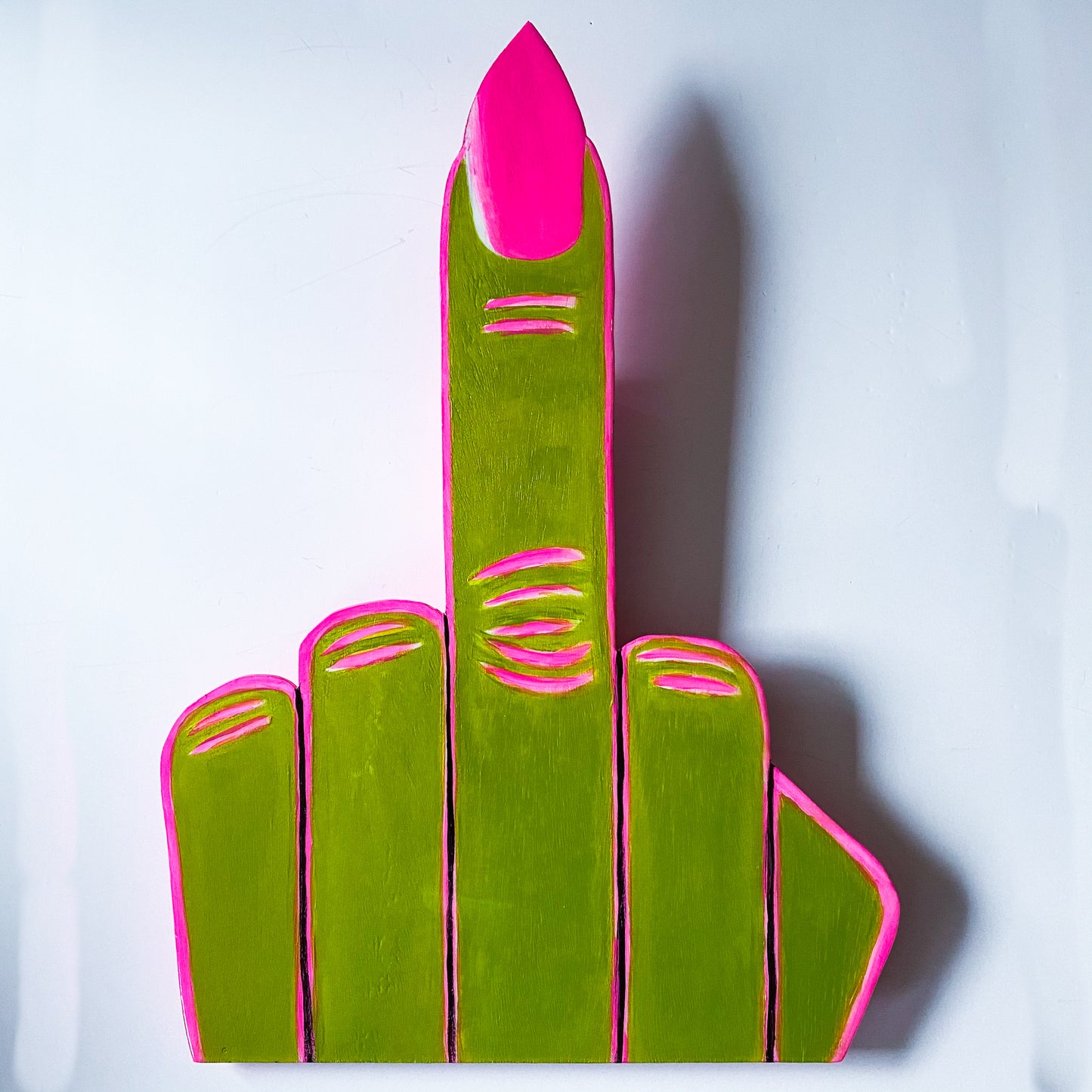 Middle Finger Feminine Art not-a-coaster (4x4)