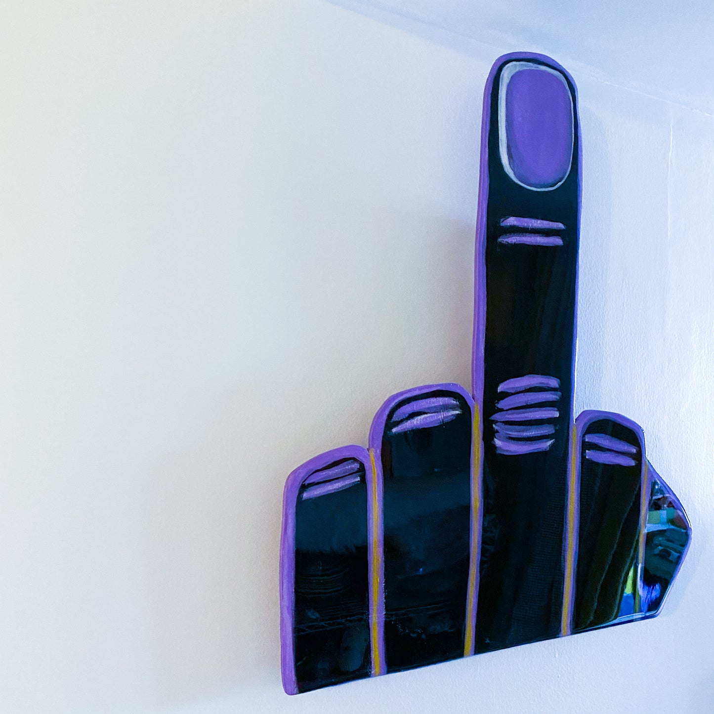 Middle Finger Masculine Art not-a-coaster (4x4)
