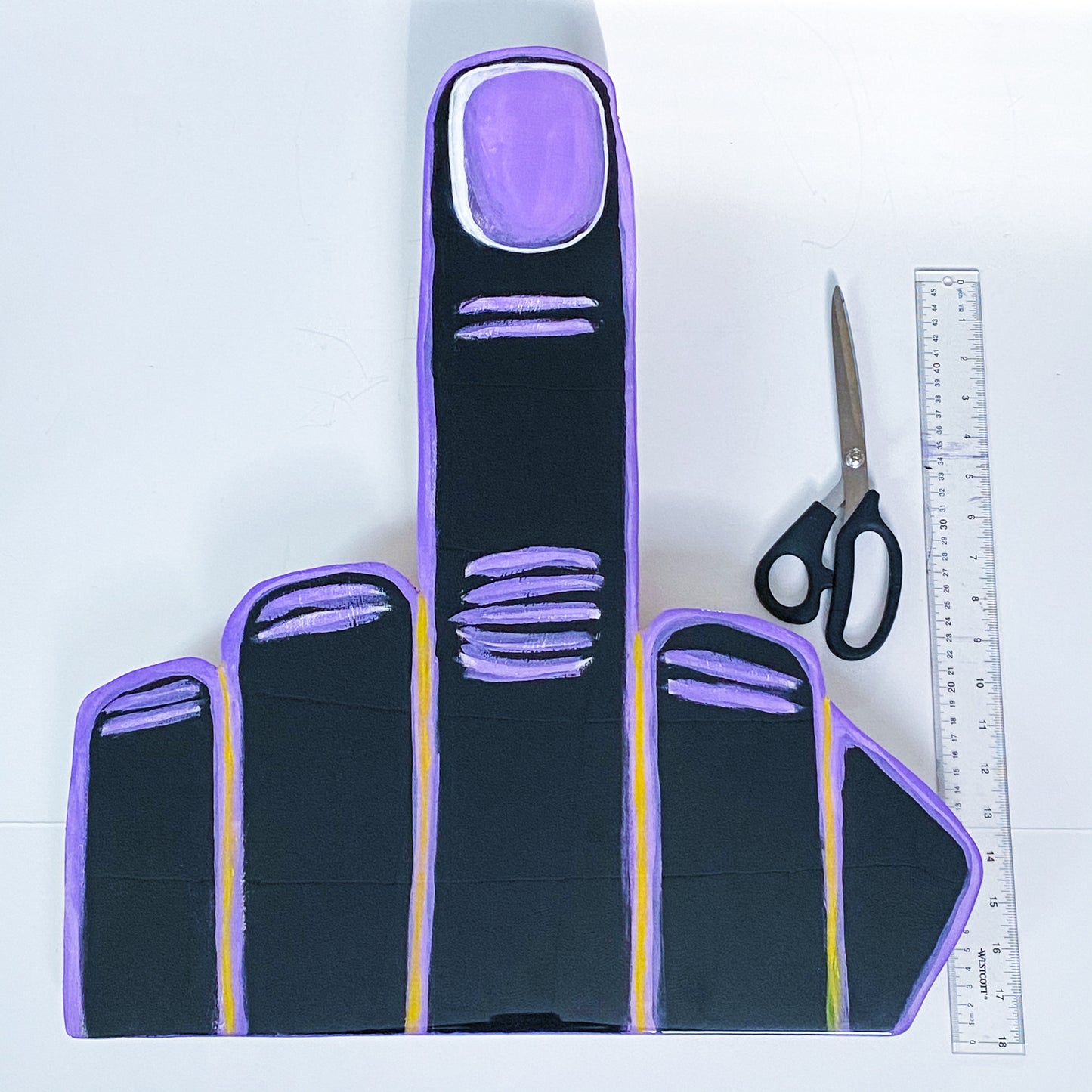 Middle Finger Masculine Art not-a-coaster (4x4)