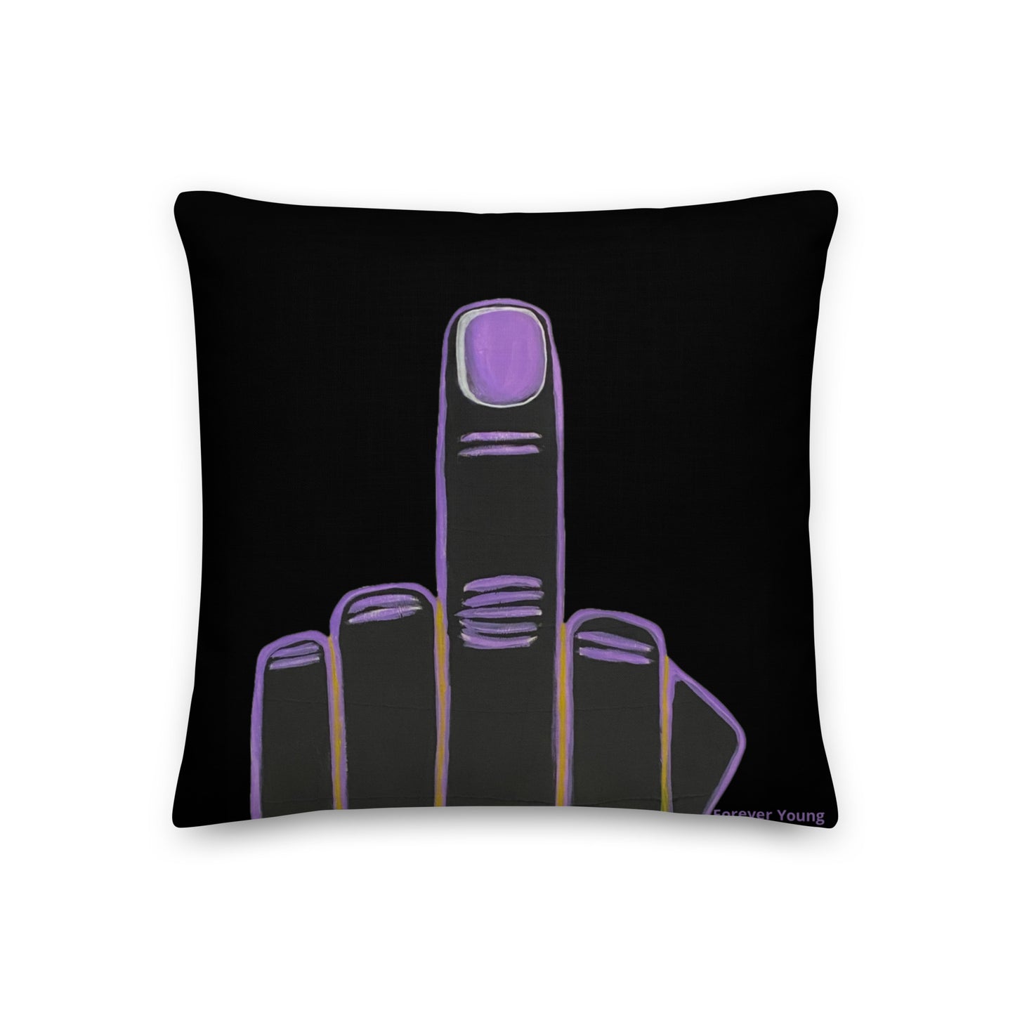 Male Middle Finger Art Pillow