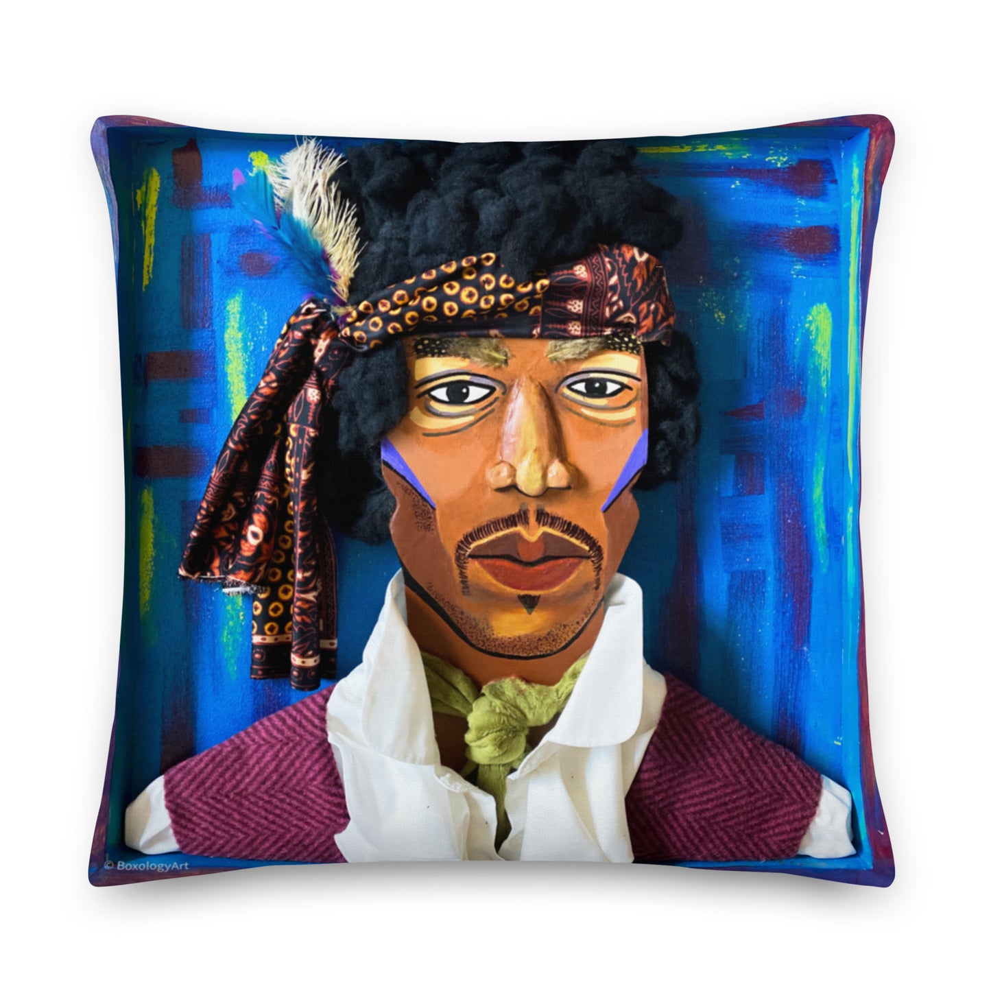 Jimi Hendrix BoxArt Pillow